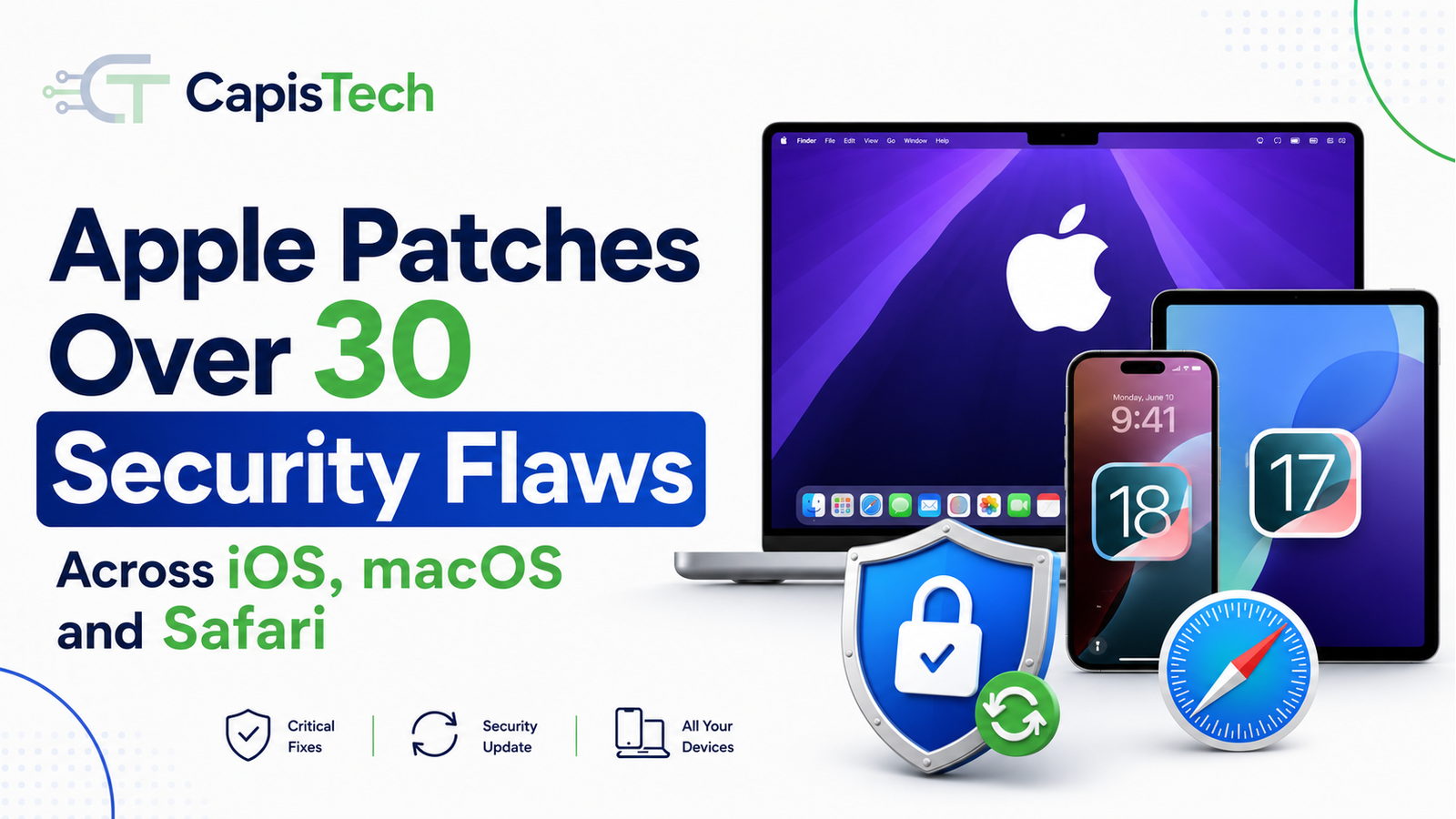 Apple Patches Over 30 Security Flaws Across iOS, macOS and Safari