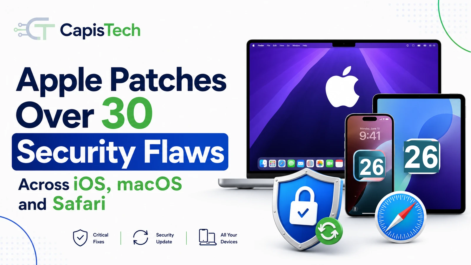 Apple Patches Over 30 Security Flaws Across iOS, macOS and Safari