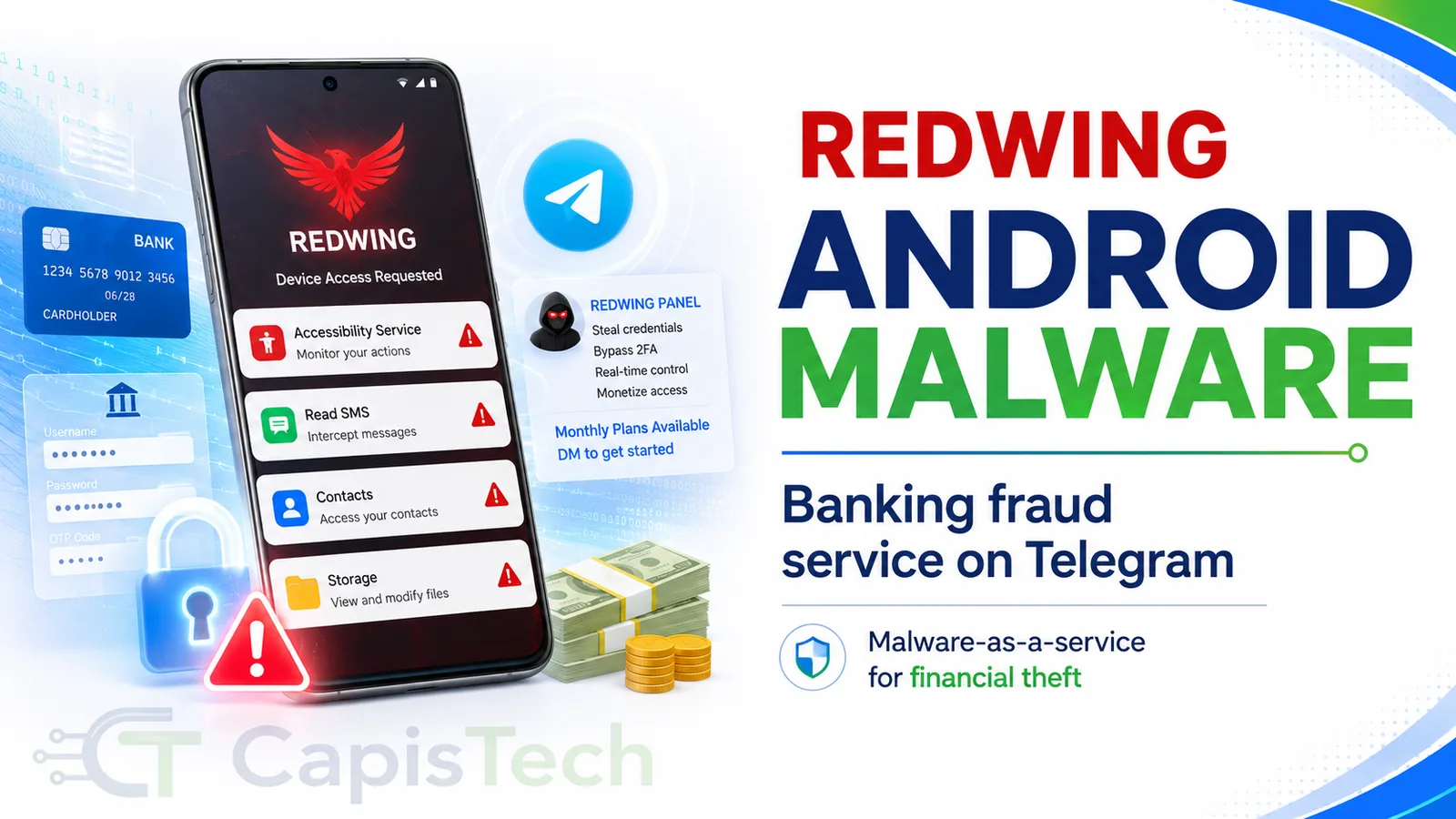 RedWing Android Malware Offered as Banking Fraud Service on Telegram